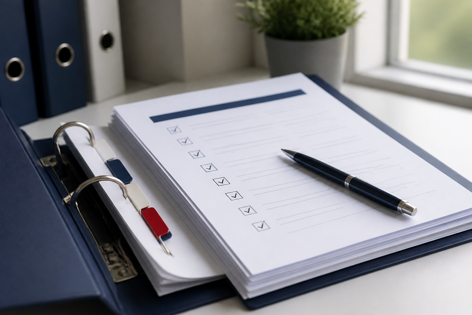 Regulatory compliance documents and binder